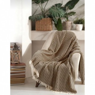 Покрывало хлопок 170х200 IRYA MARIN коричневое