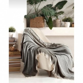 Покрывало хлопок 170х200 IRYA LINA черное