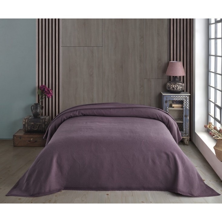 Покрывало хлопок 240х260 IRYA SOFIYA лиловое