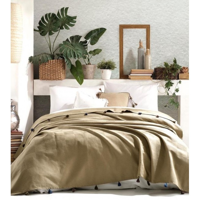 Покрывало хлопок 220х240 IRYA ZILLER светло зеленый