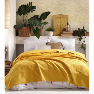 Покрывало хлопок 220х240 IRYA ZILLER желтый