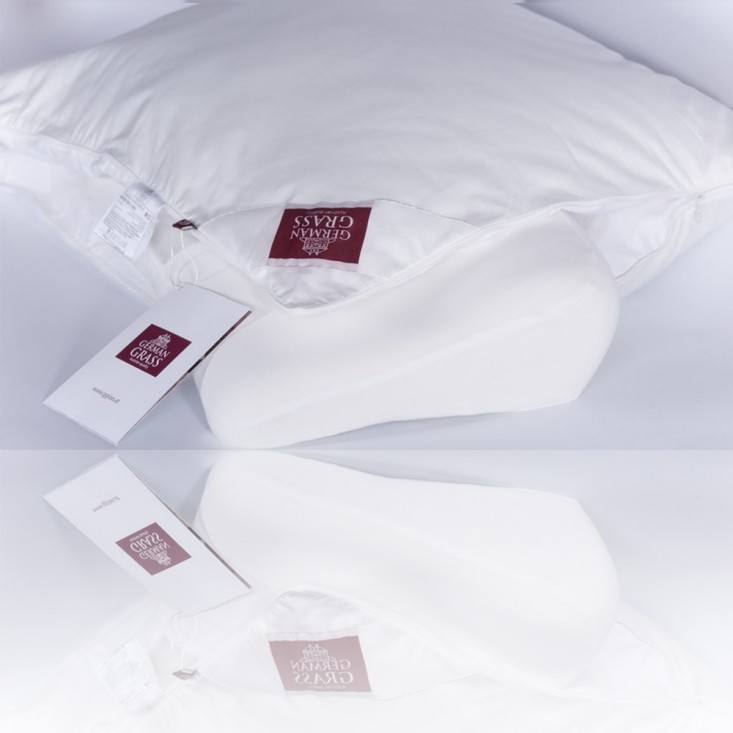 Пуховый чехол для ортопедической подушки 50х70 Memory Down German Grass на молнии