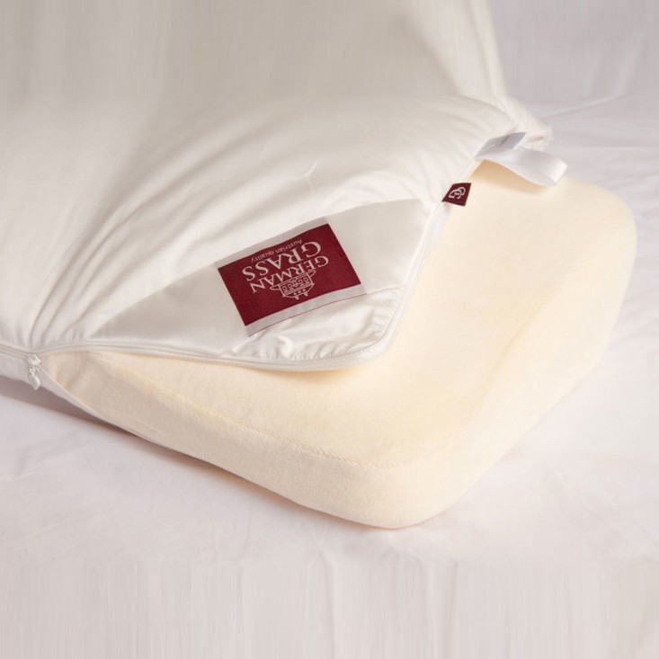 Пуховый чехол для ортопедической подушки 50х70 Memory Down German Grass на молнии
