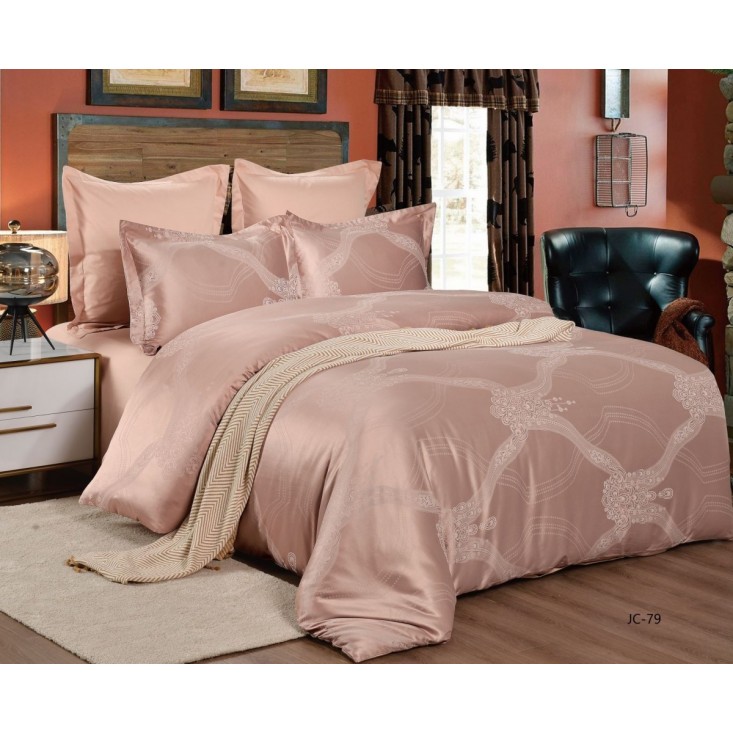 Постельное белье 2 спальное сатин жаккард Вальтери JC-79