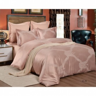 Постельное белье евро сатин жаккард Вальтери JC-79