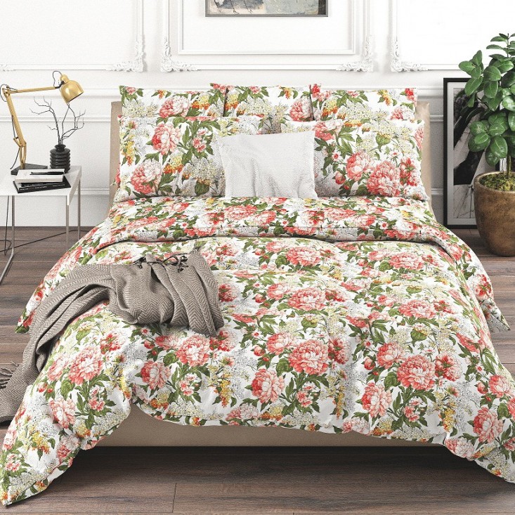 Постельное белье 1/5-спальное бязь Valtery Нежная Космея