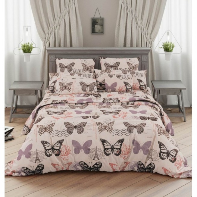 Постельное белье семейное бязь Valtery Акварельная палитра