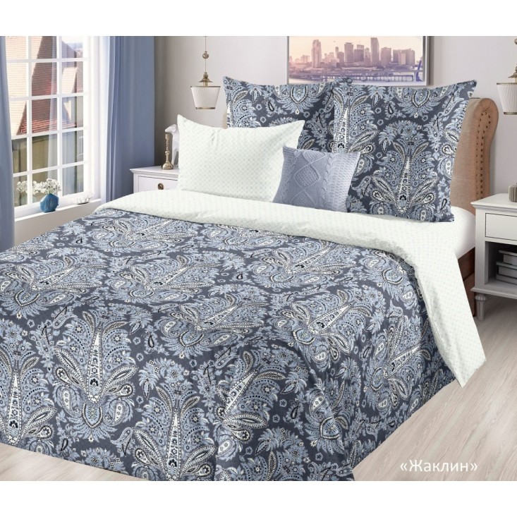 Постельное белье семейное бязь Valtery Зигзаги