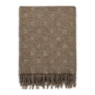 Шерстяной плед австралийский меринос Drobe Arina коричневый фото