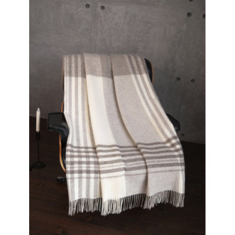 Шерстяной плед монгольские ягнята Litvilas Derion какао