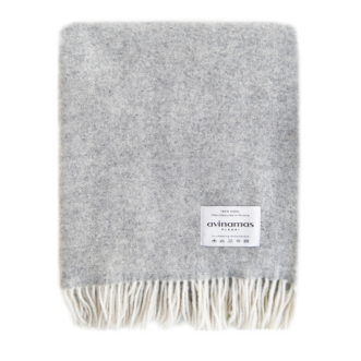 Шерстяной плед австралийский меринос Avinamas Classic светло серый