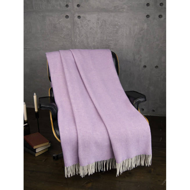 Шерстяной плед австралийский меринос Avinamas Classic сирень