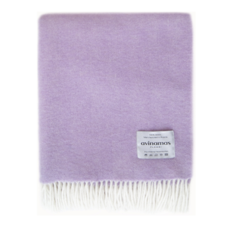 Шерстяной плед австралийский меринос Avinamas Classic сирень фото