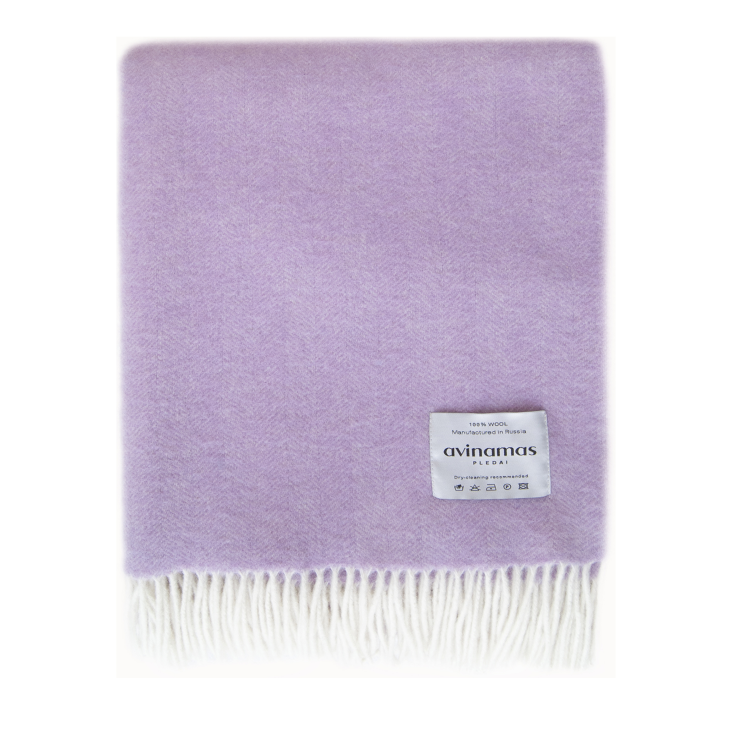 Шерстяной плед австралийский меринос Avinamas Classic сирень