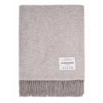 Шерстяной плед австралийский меринос Avinamas Milda беж