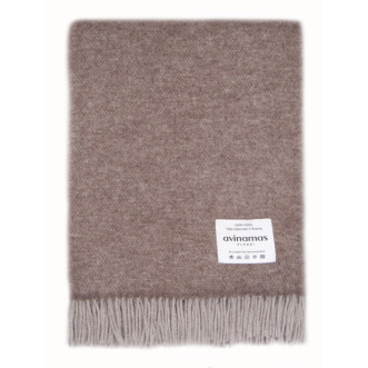 Шерстяной плед австралийский меринос Avinamas Milda какао