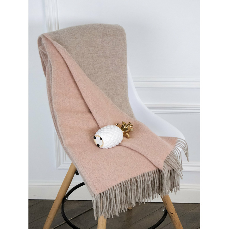 Шерстяной плед австралийский меринос Avinamas Milda пыльная роза