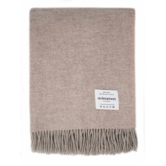 Шерстяной плед австралийский меринос Avinamas Milda пыльная роза фото