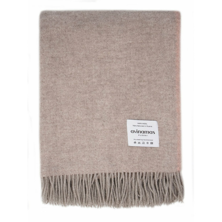 Шерстяной плед австралийский меринос Avinamas Milda пыльная роза