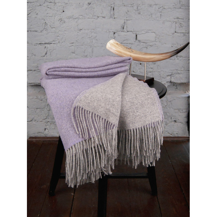 Шерстяной плед австралийский меринос Avinamas Milda сиреневый