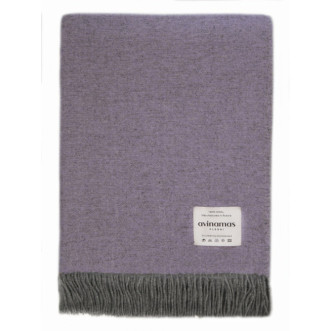 Шерстяной плед австралийский меринос Avinamas Milda сиреневый фото