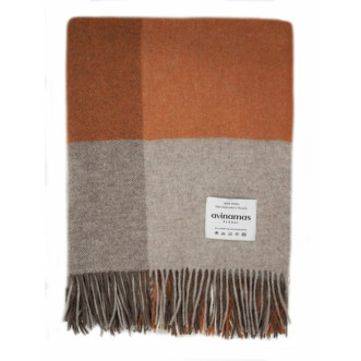 Шерстяной плед австралийский меринос Avinamas Dana терракот