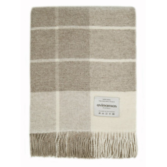 Шерстяной плед австралийский меринос Avinamas Enna экрю