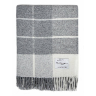 Шерстяной плед австралийский меринос Avinamas Enna серый фото