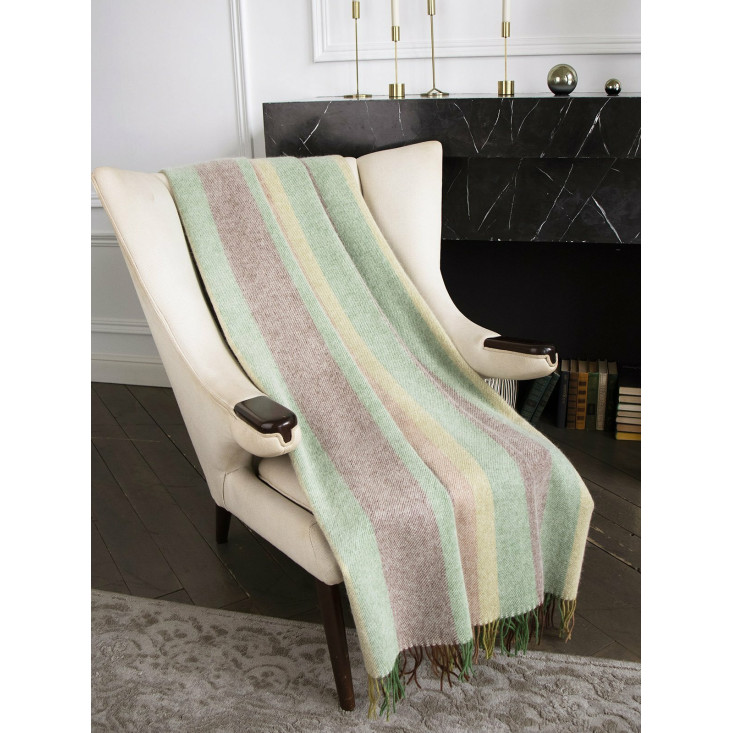 Шерстяной плед альпака меринос Avinamas Lima зеленый