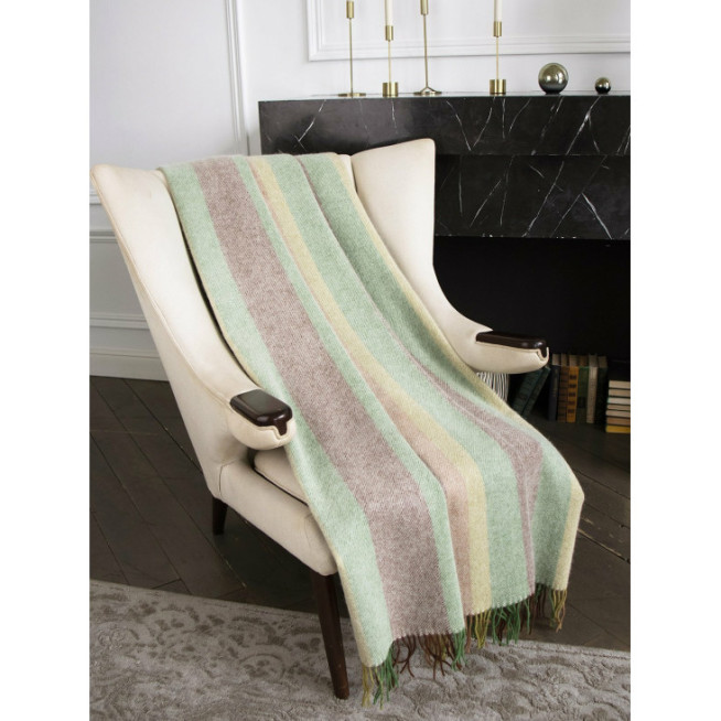 Шерстяной плед альпака меринос Avinamas Lima зеленый