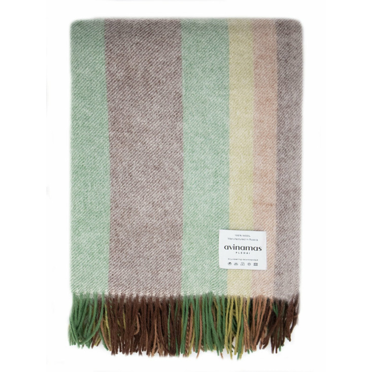 Шерстяной плед альпака меринос Avinamas Lima зеленый