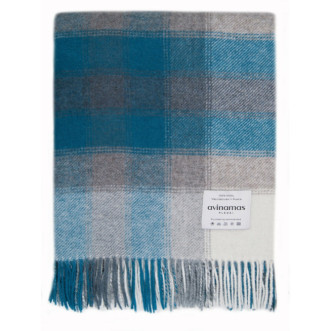 Шерстяной плед альпака меринос Avinamas Andes синий