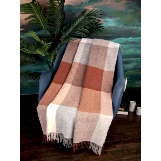 Шерстяной плед новозеландские ягнята Avinamas Agne орех