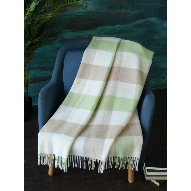 Шерстяной плед новозеландские ягнята Avinamas Agne голубой