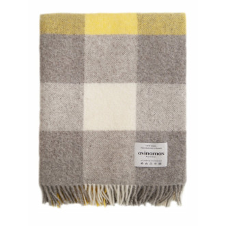 Шерстяной плед новозеландские ягнята Avinamas Agne желтый фото