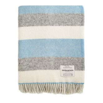 Шерстяной плед новозеландские ягнята Avinamas Lina серо-голубой