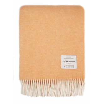 Шерстяной плед новозеландские ягнята Avinamas Janina персик фото