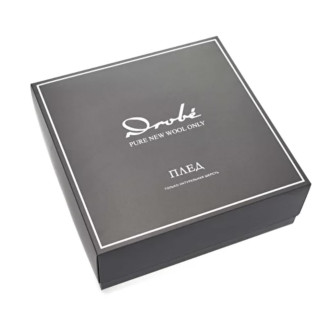 Шерстяной плед австралийский меринос Drobe Arina коричневый коробка