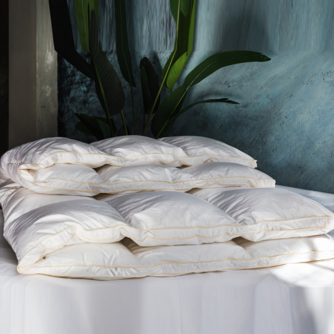 Одеяло 1,5 спальное 150х200 всесезонное с бортиком German Grass Королевский пух (Queen Down) 💖 по выгодной цене Lux-Postel.com