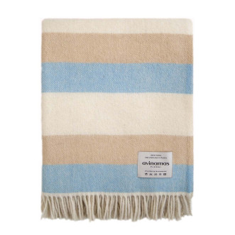 Шерстяной плед новозеландские ягнята Avinamas Lina синий