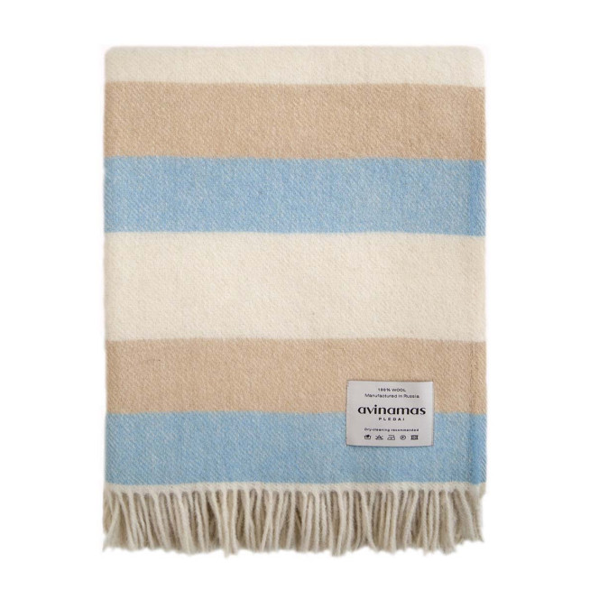 Шерстяной плед новозеландские ягнята Avinamas Lina синий