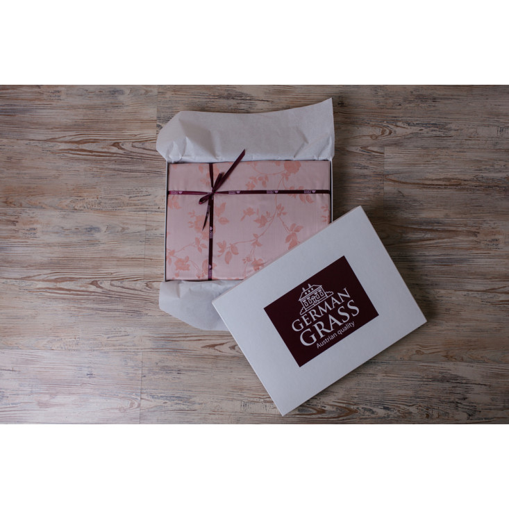 Постельное белье евро жаккард люкс Apricot Palette Grass German Grass