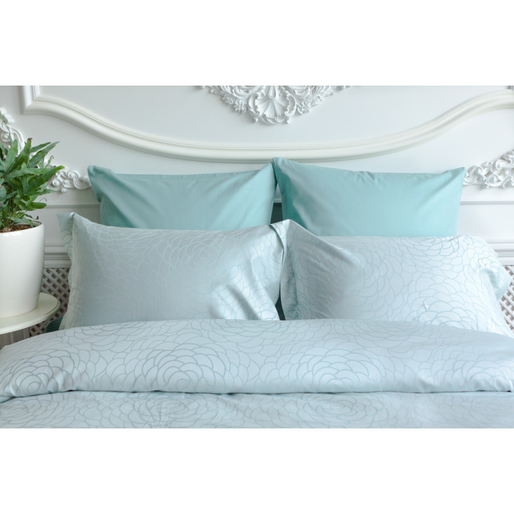 Постельное белье семейное жаккард люкс Azur Palette Grass German Grass