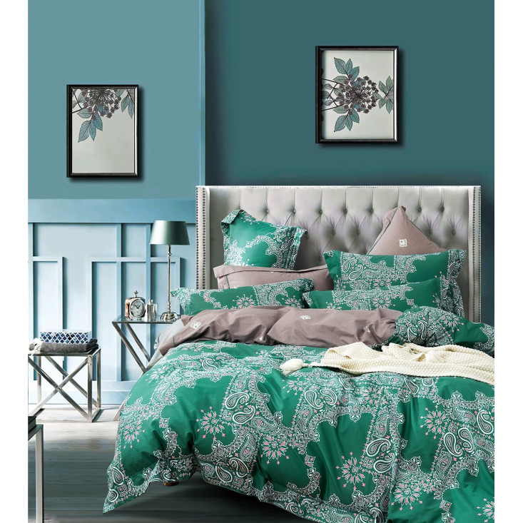 Купить постельное белье сатин AM04-59 евро Cristelle