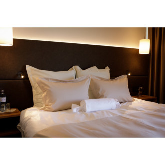 Постельное белье евро мако сатин люкс Twist white & beige von der Thannen фото