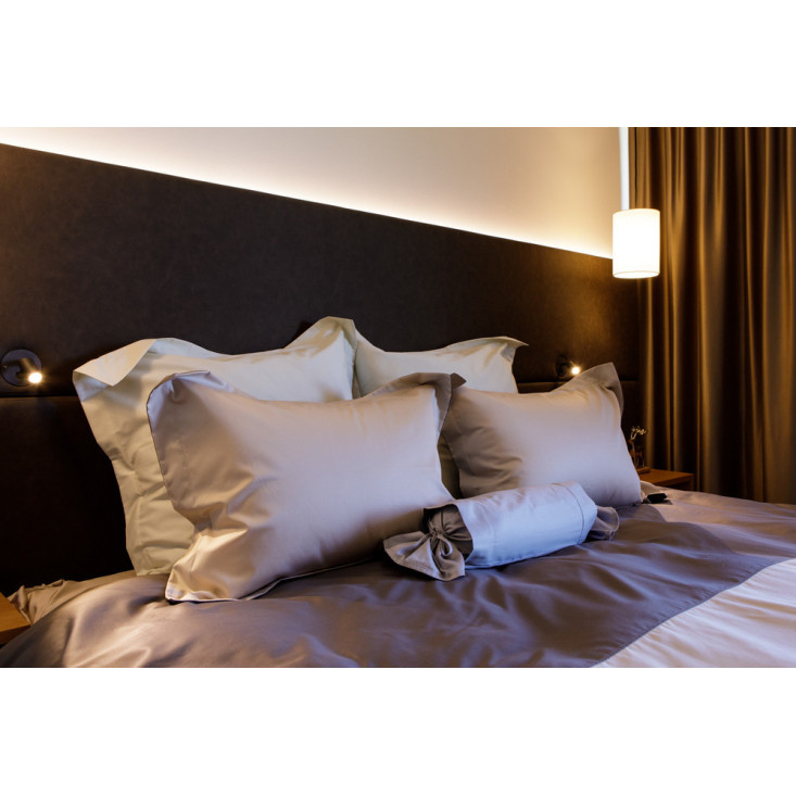 Постельное белье евро мако сатин люкс Twist grey & beige von der Thannen фото