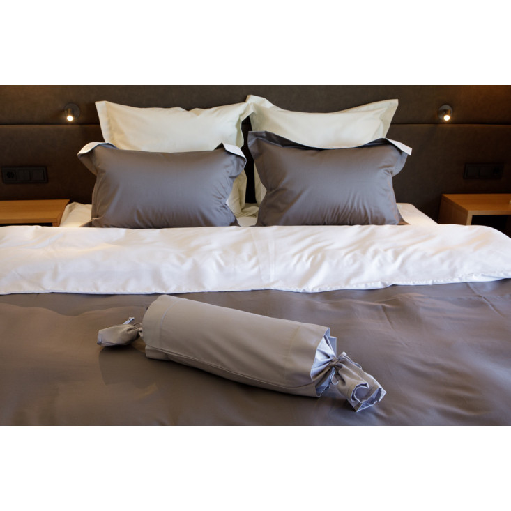 Постельное белье семейное мако сатин люкс Twist grey & white von der Thannen