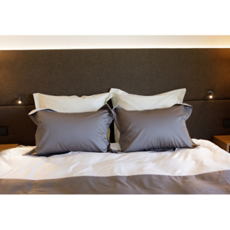 Постельное белье семейное мако сатин люкс Twist grey & white von der Thannen