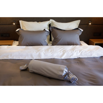 Постельное белье евро мако сатин люкс Twist grey & white von der Thannen