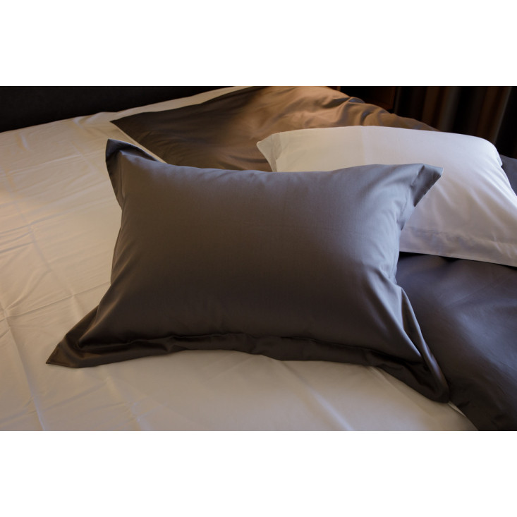 Постельное белье евро мако сатин люкс Twist grey & white von der Thannen